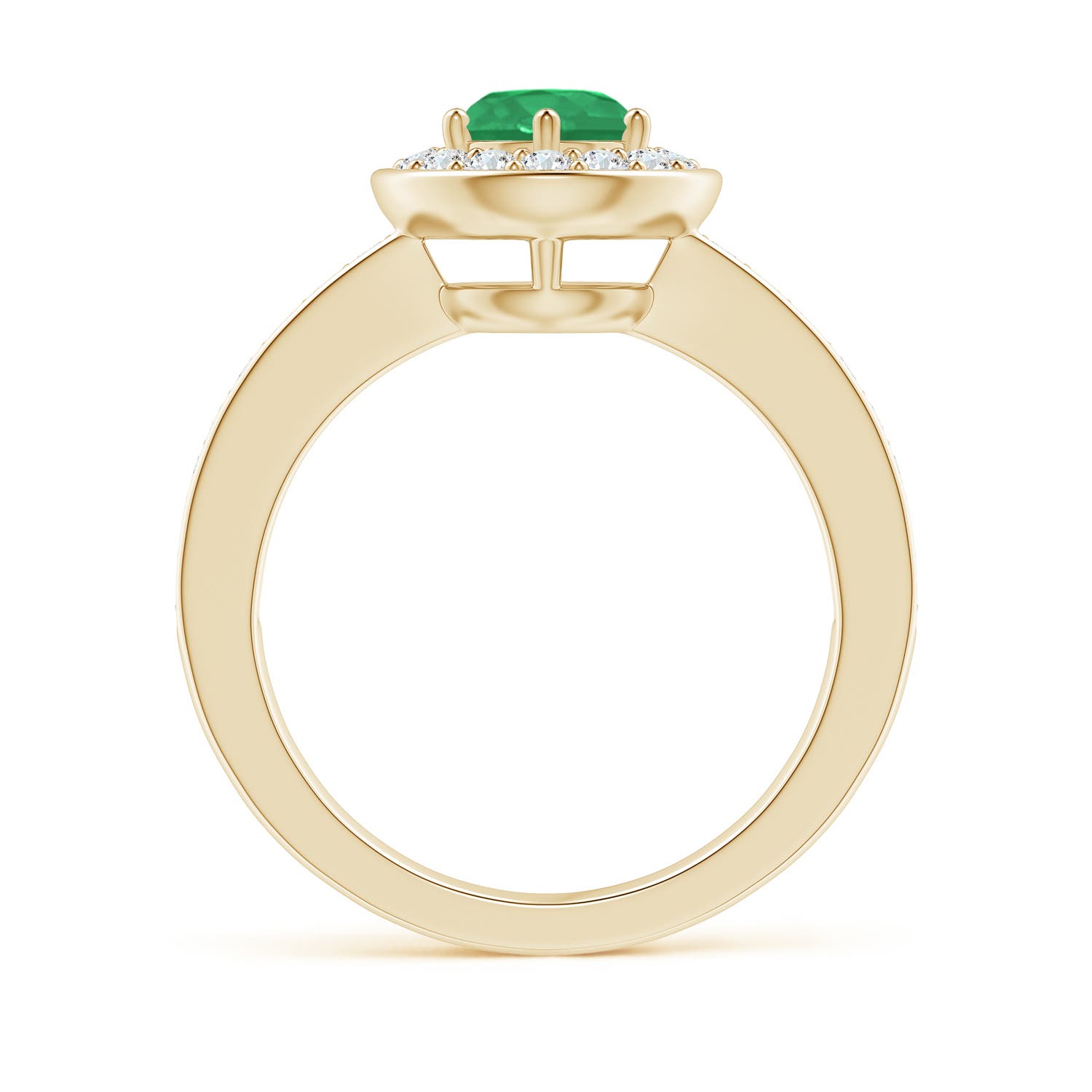 A - Emerald / 1.11 CT / 14 KT Yellow Gold