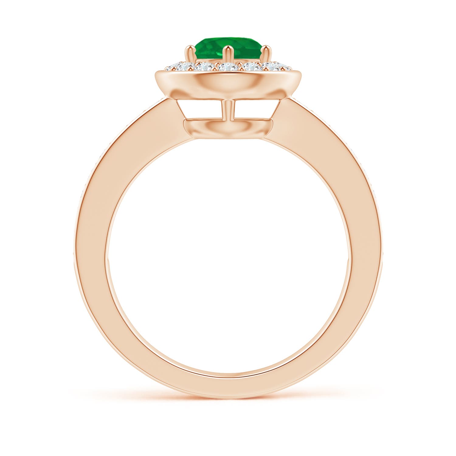 AA - Emerald / 1.11 CT / 14 KT Rose Gold