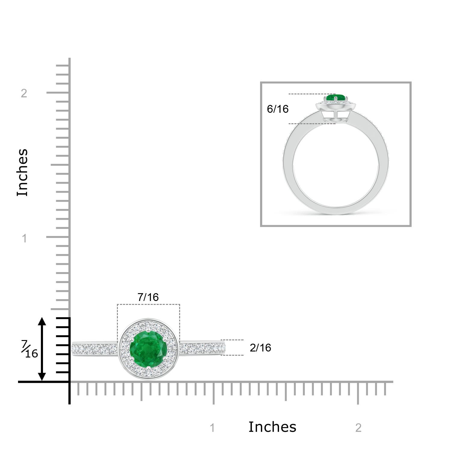 AA - Emerald / 1.11 CT / 14 KT White Gold