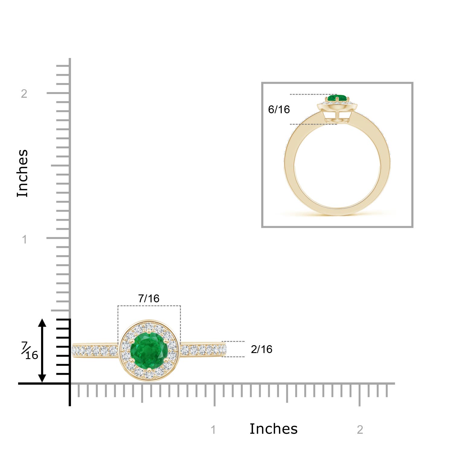 AA - Emerald / 1.11 CT / 14 KT Yellow Gold