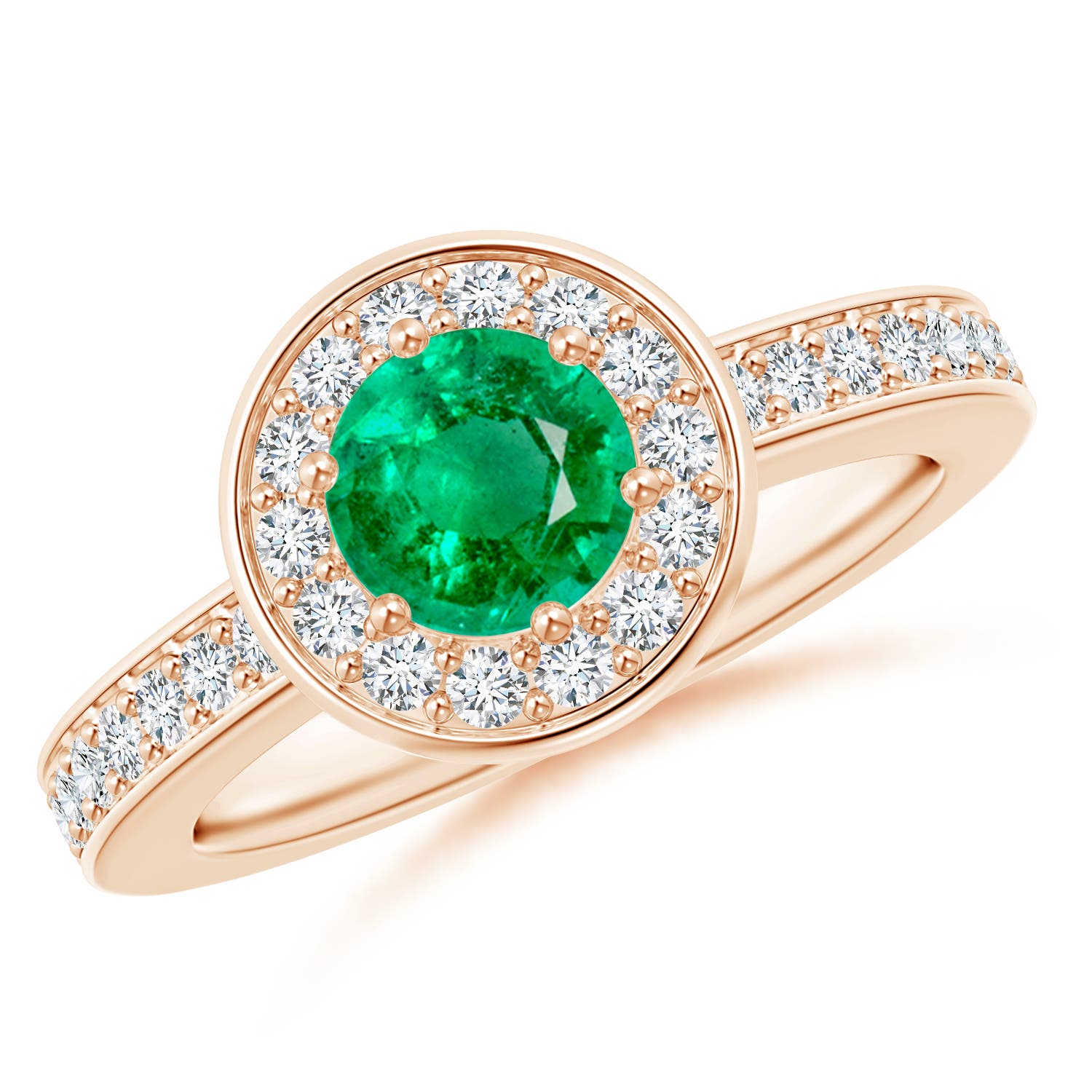 AAA - Emerald / 1.11 CT / 14 KT Rose Gold