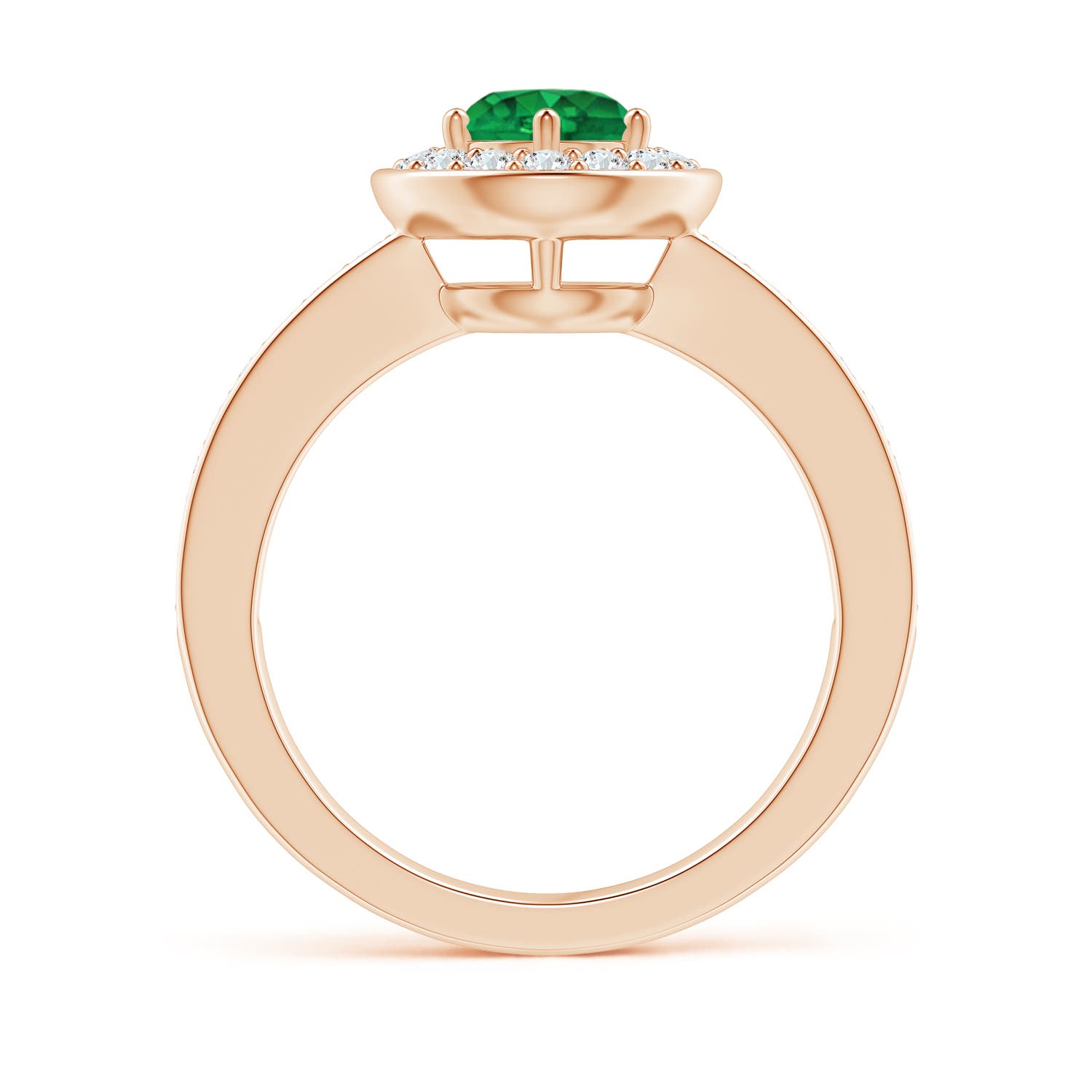 AAA - Emerald / 1.11 CT / 14 KT Rose Gold