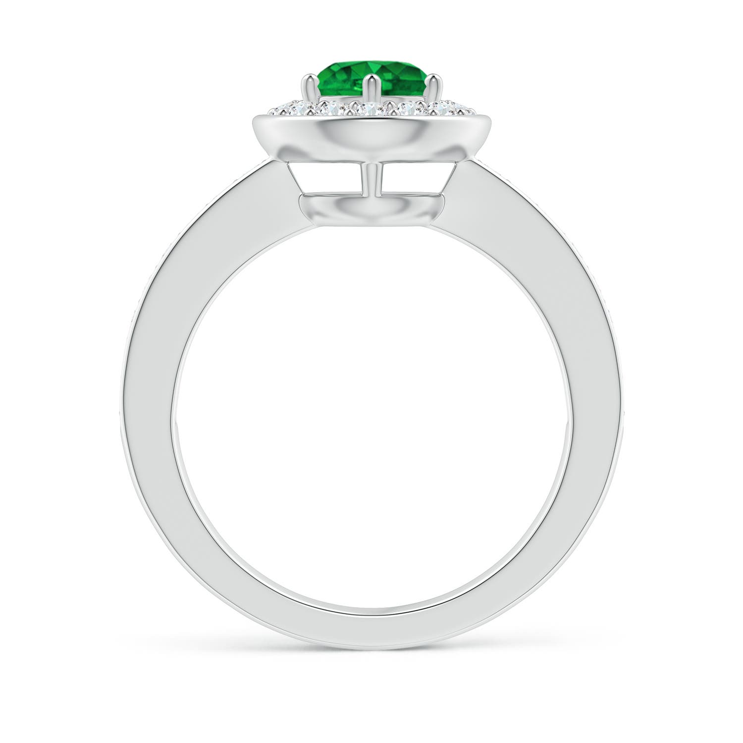 AAAA - Emerald / 1.11 CT / 14 KT White Gold