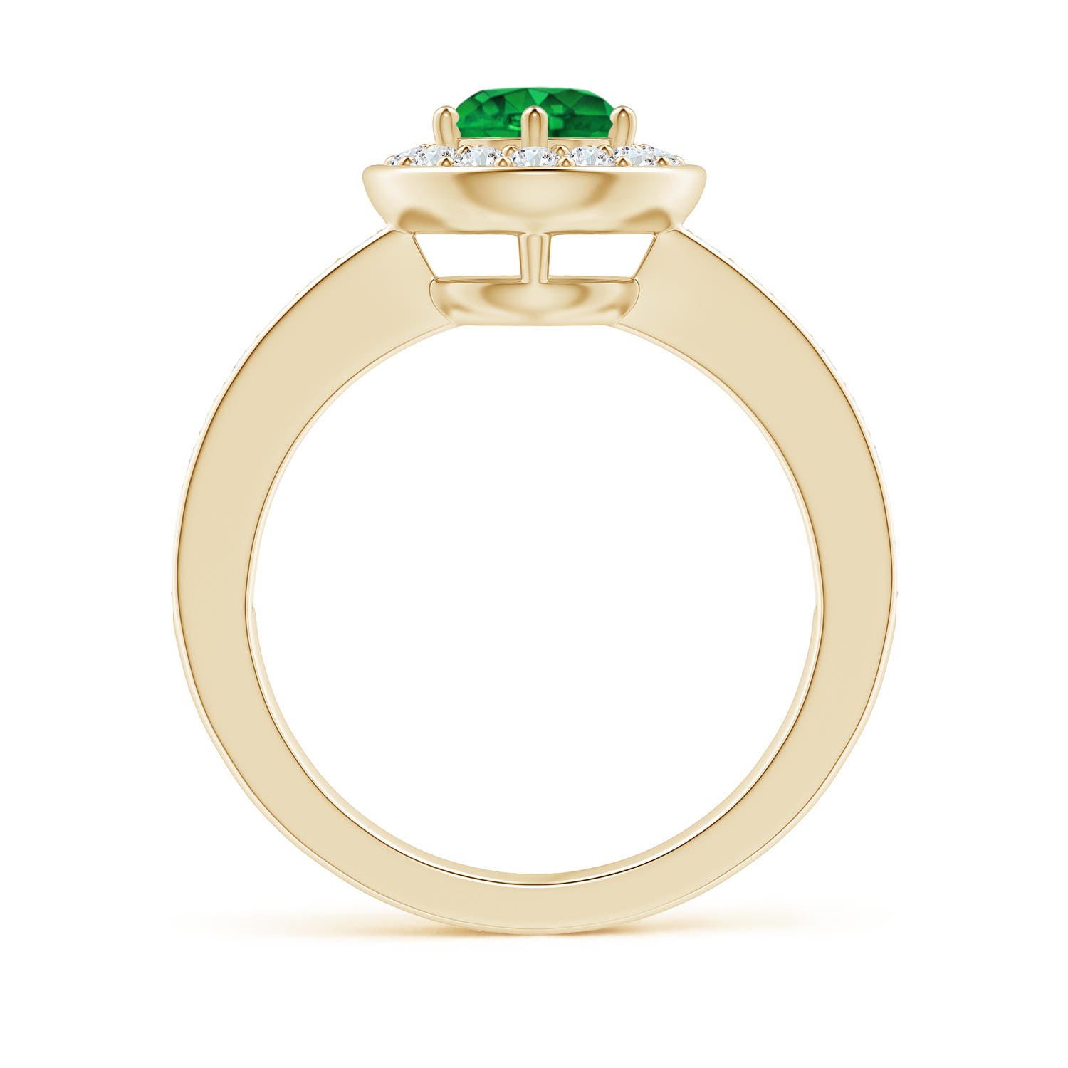 AAAA - Emerald / 1.11 CT / 14 KT Yellow Gold