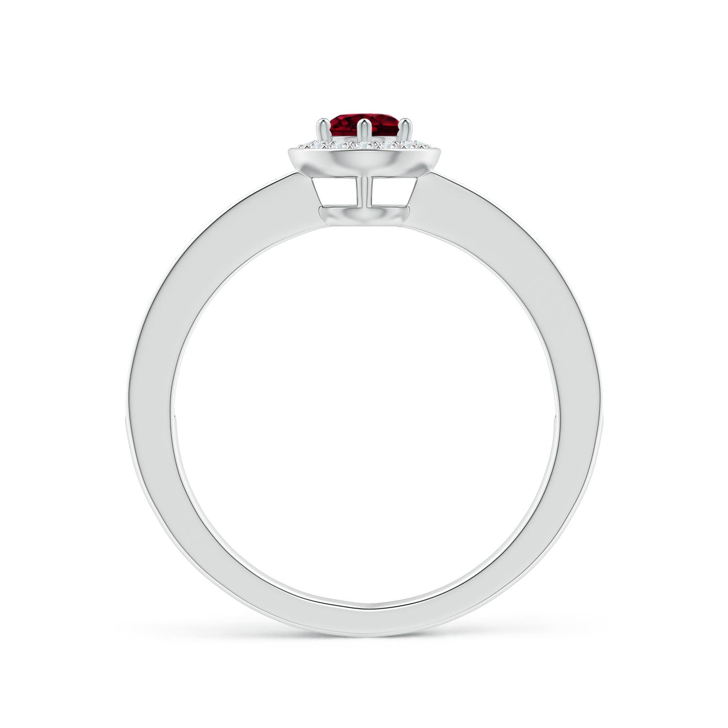 A - Garnet / 0.49 CT / 14 KT White Gold