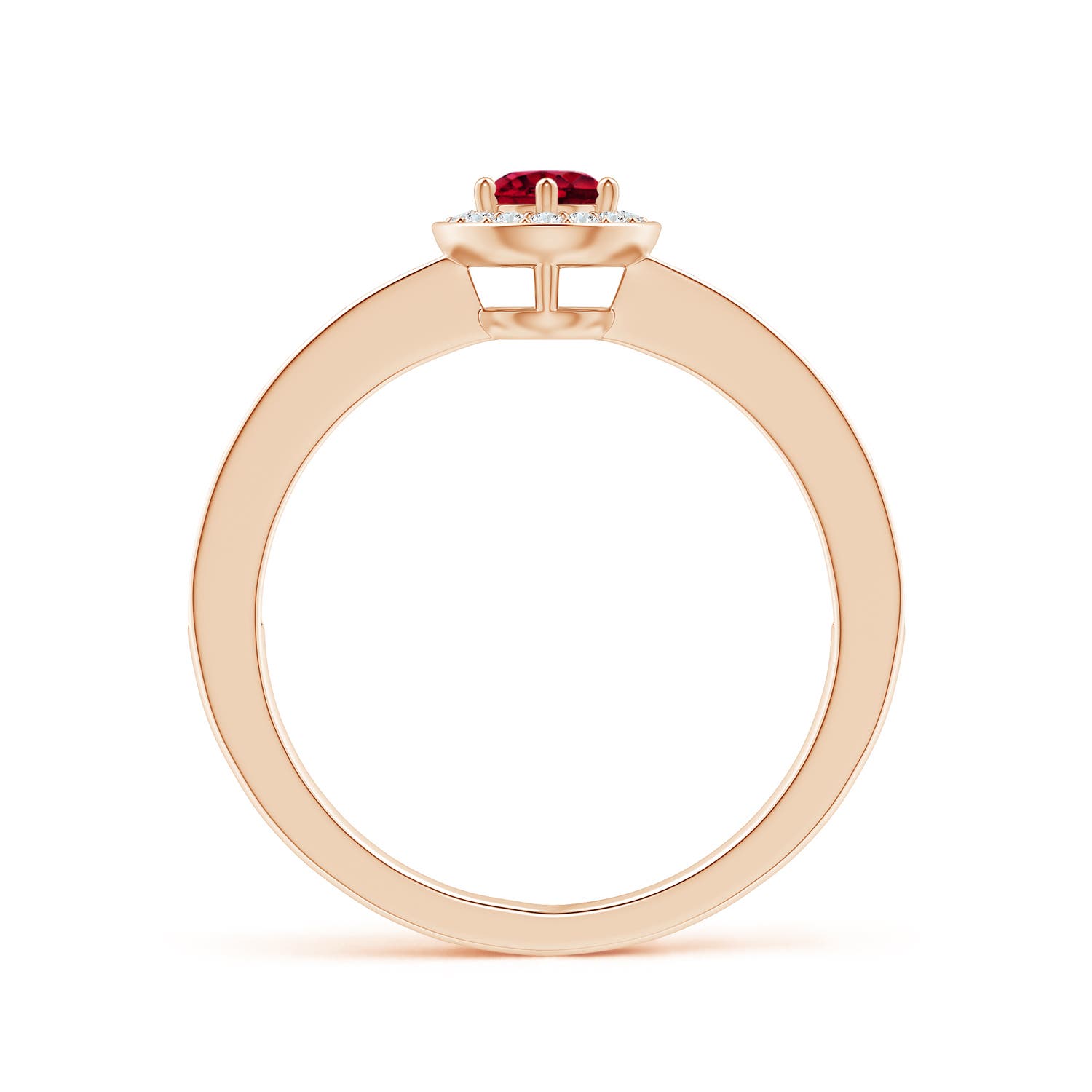 AAA - Garnet / 0.49 CT / 14 KT Rose Gold