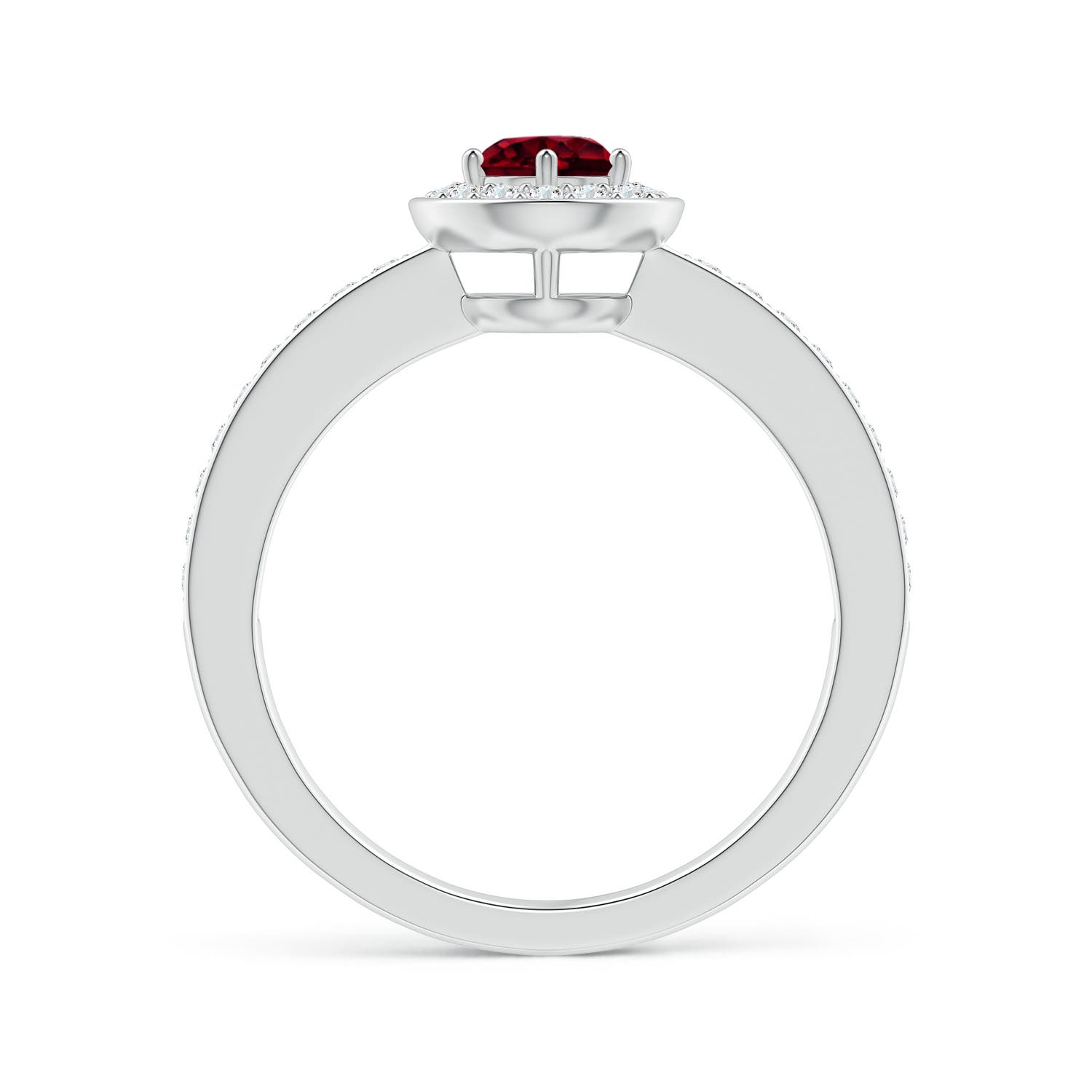 A - Garnet / 0.82 CT / 14 KT White Gold