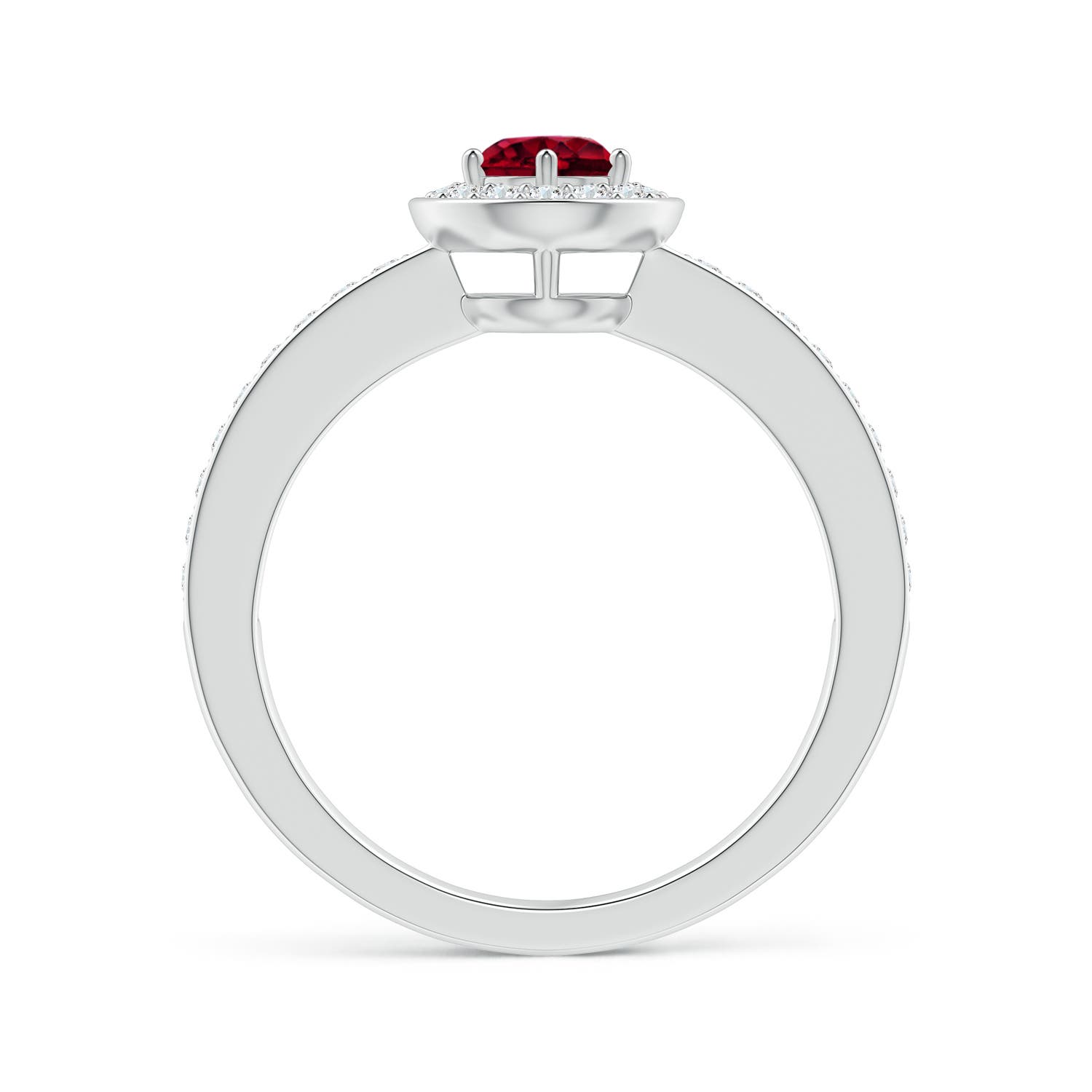 AA - Garnet / 0.82 CT / 14 KT White Gold