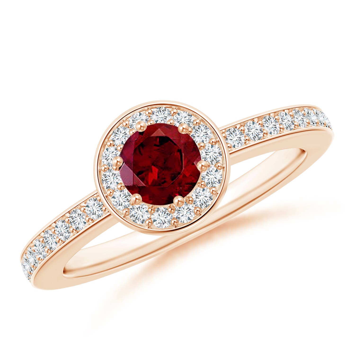 AAA - Garnet / 0.82 CT / 14 KT Rose Gold