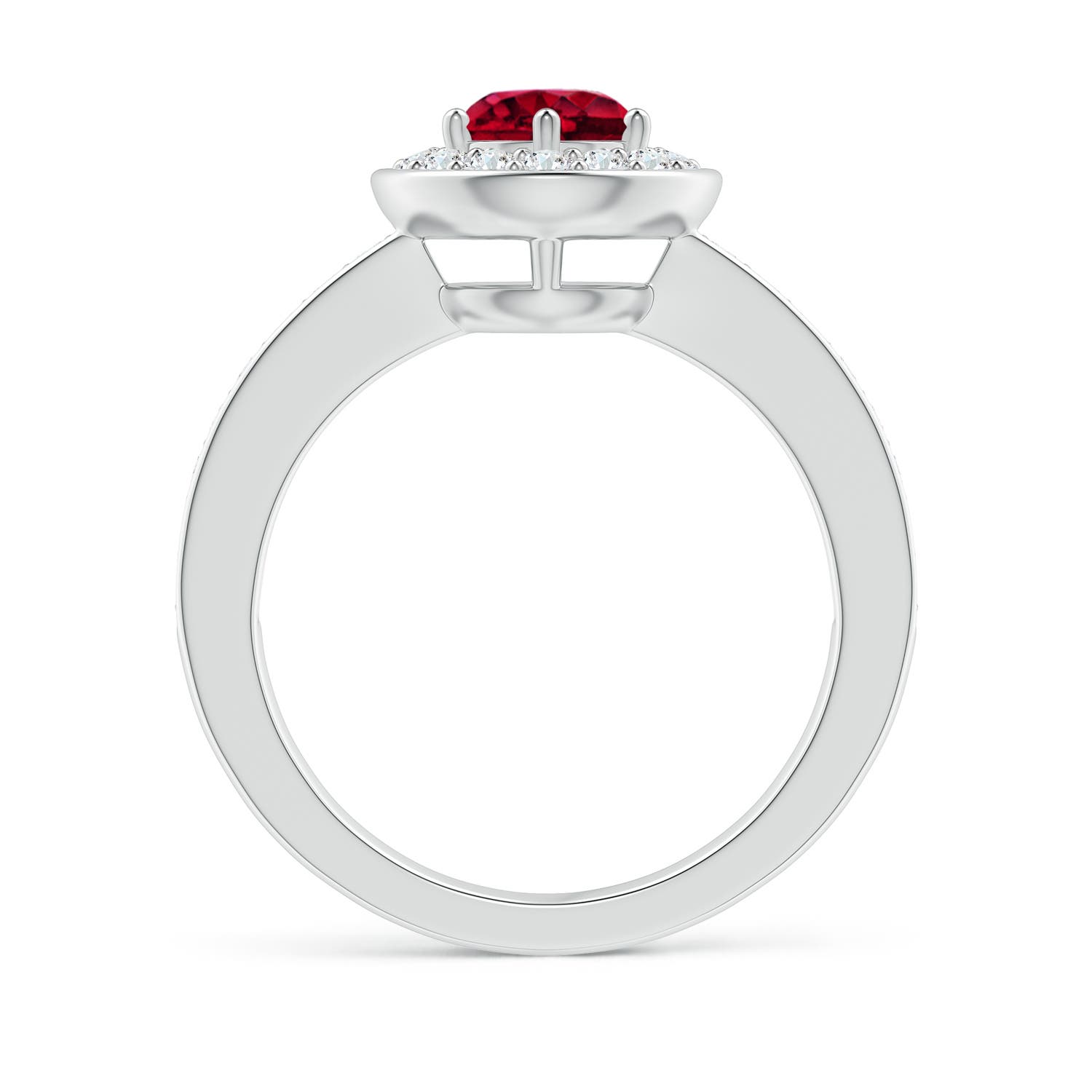 AAA - Garnet / 1.36 CT / 14 KT White Gold