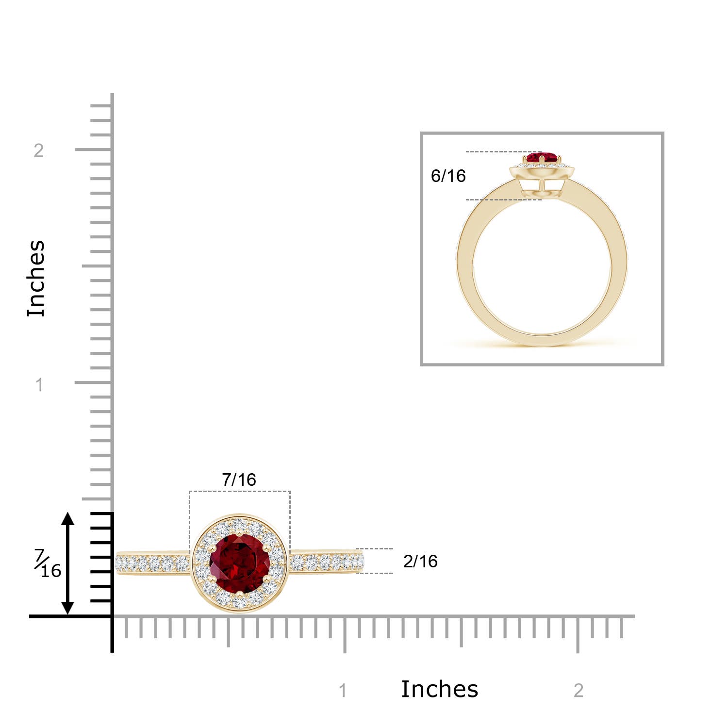 AAA - Garnet / 1.36 CT / 14 KT Yellow Gold