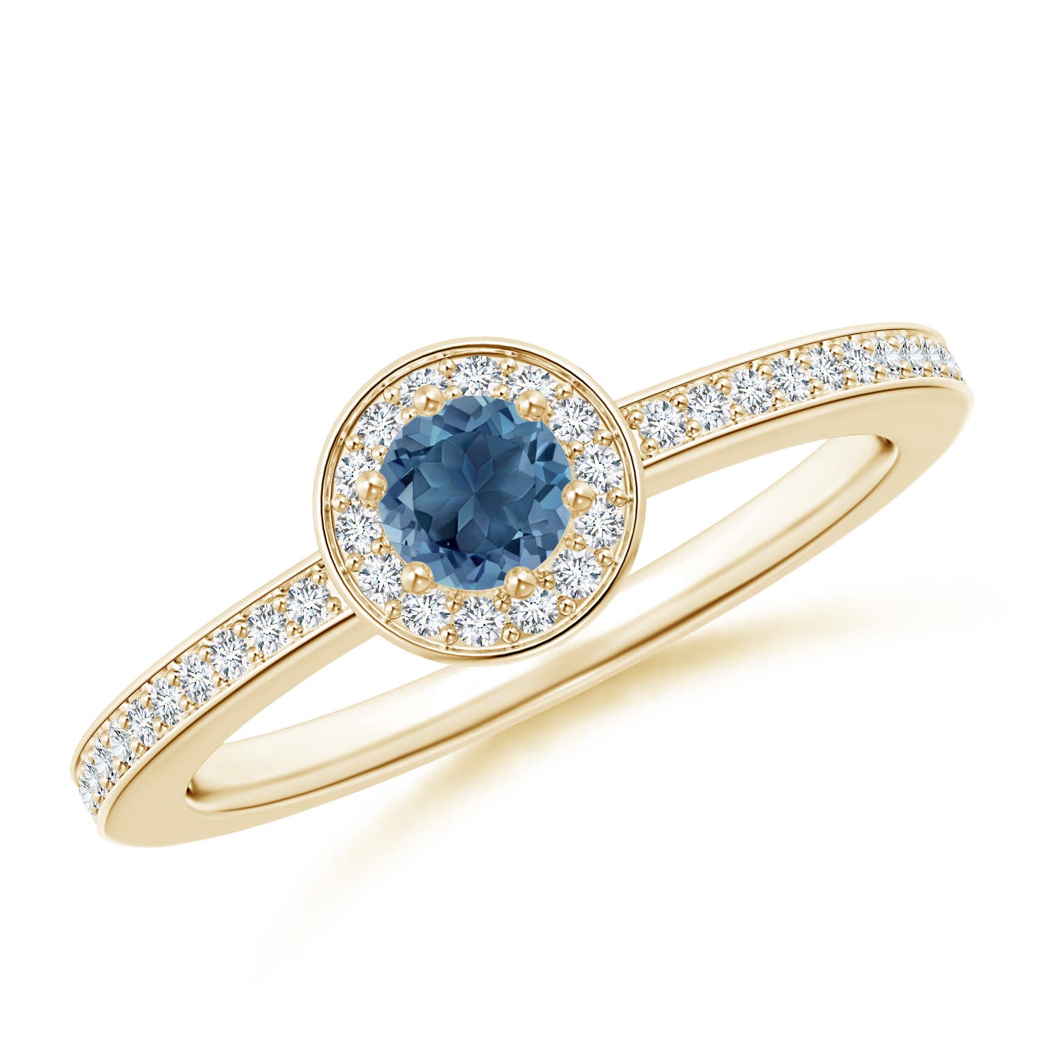 A - London Blue Topaz / 0.48 CT / 14 KT Yellow Gold