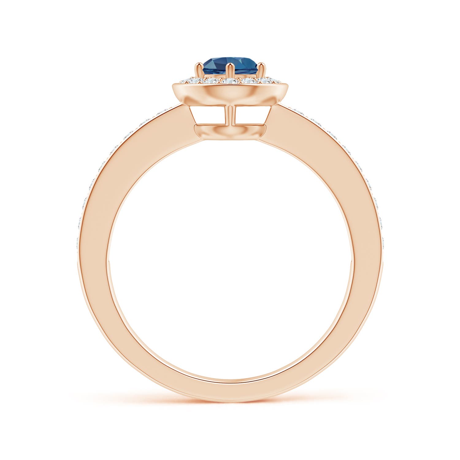 A - London Blue Topaz / 0.82 CT / 14 KT Rose Gold