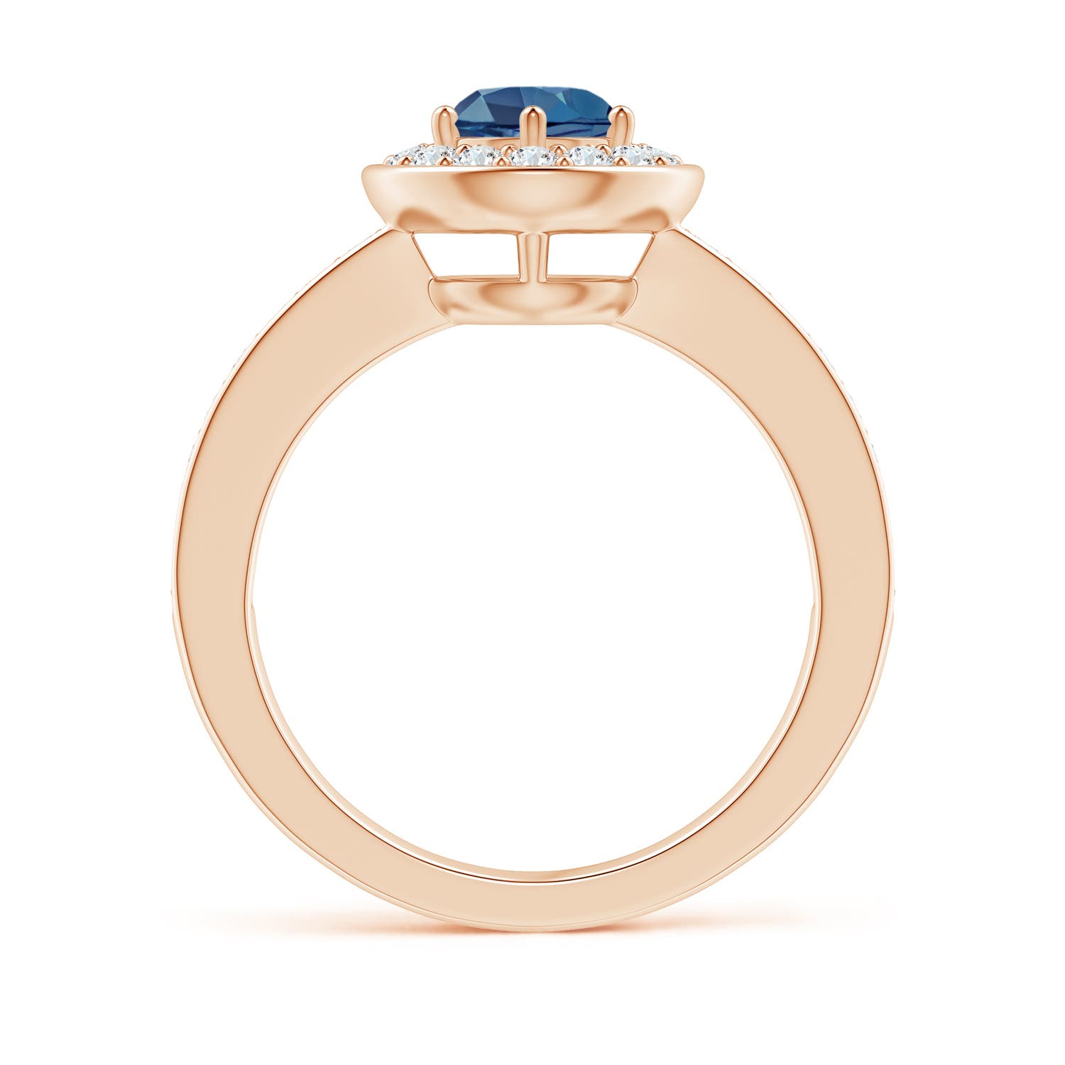 A - London Blue Topaz / 1.31 CT / 14 KT Rose Gold