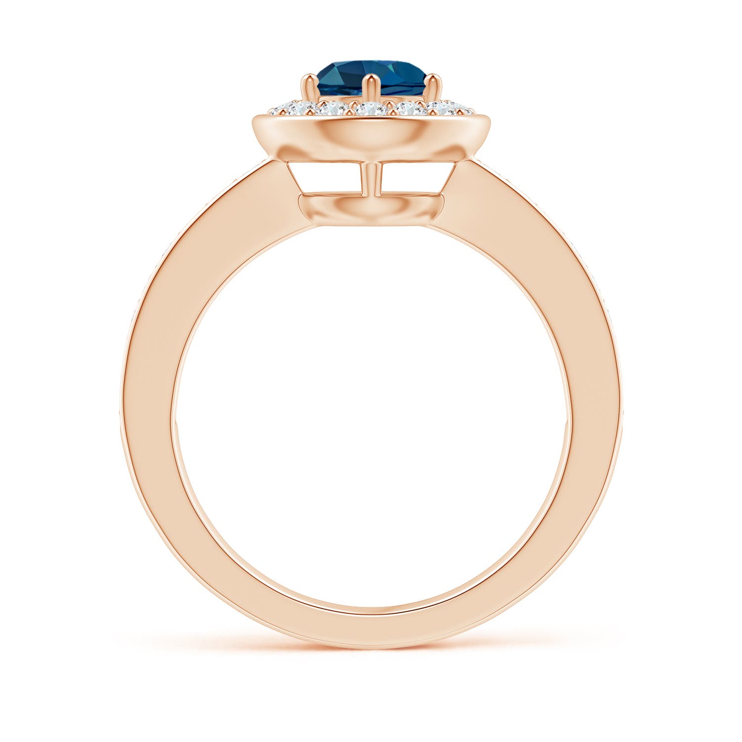 AAA - London Blue Topaz / 1.31 CT / 14 KT Rose Gold