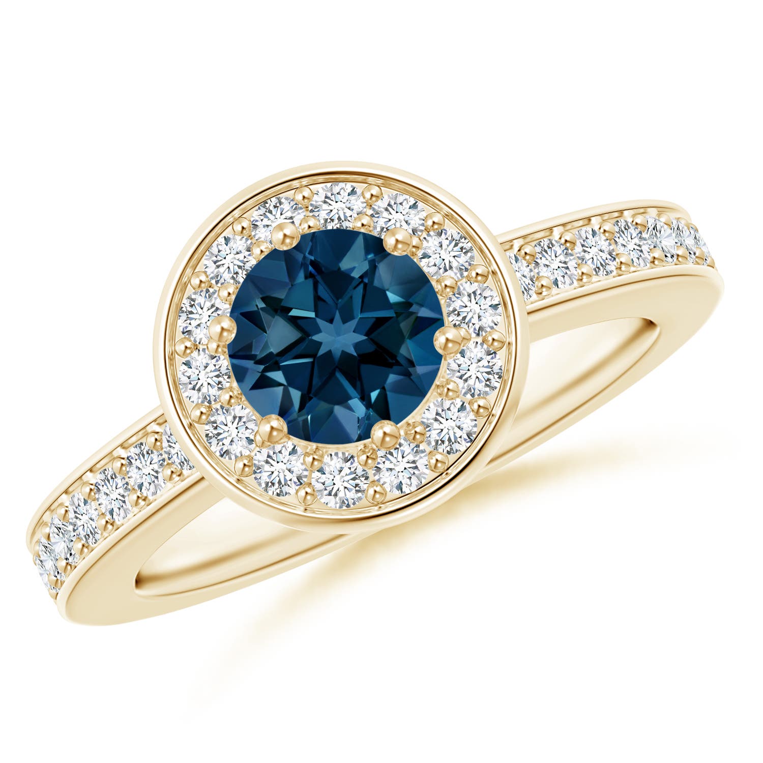 AAAA - London Blue Topaz / 1.31 CT / 14 KT Yellow Gold