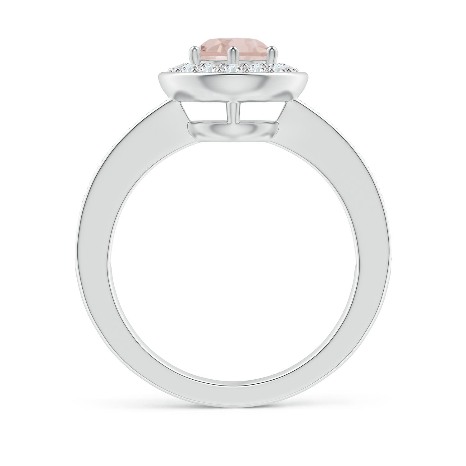 A - Morganite / 1.06 CT / 14 KT White Gold