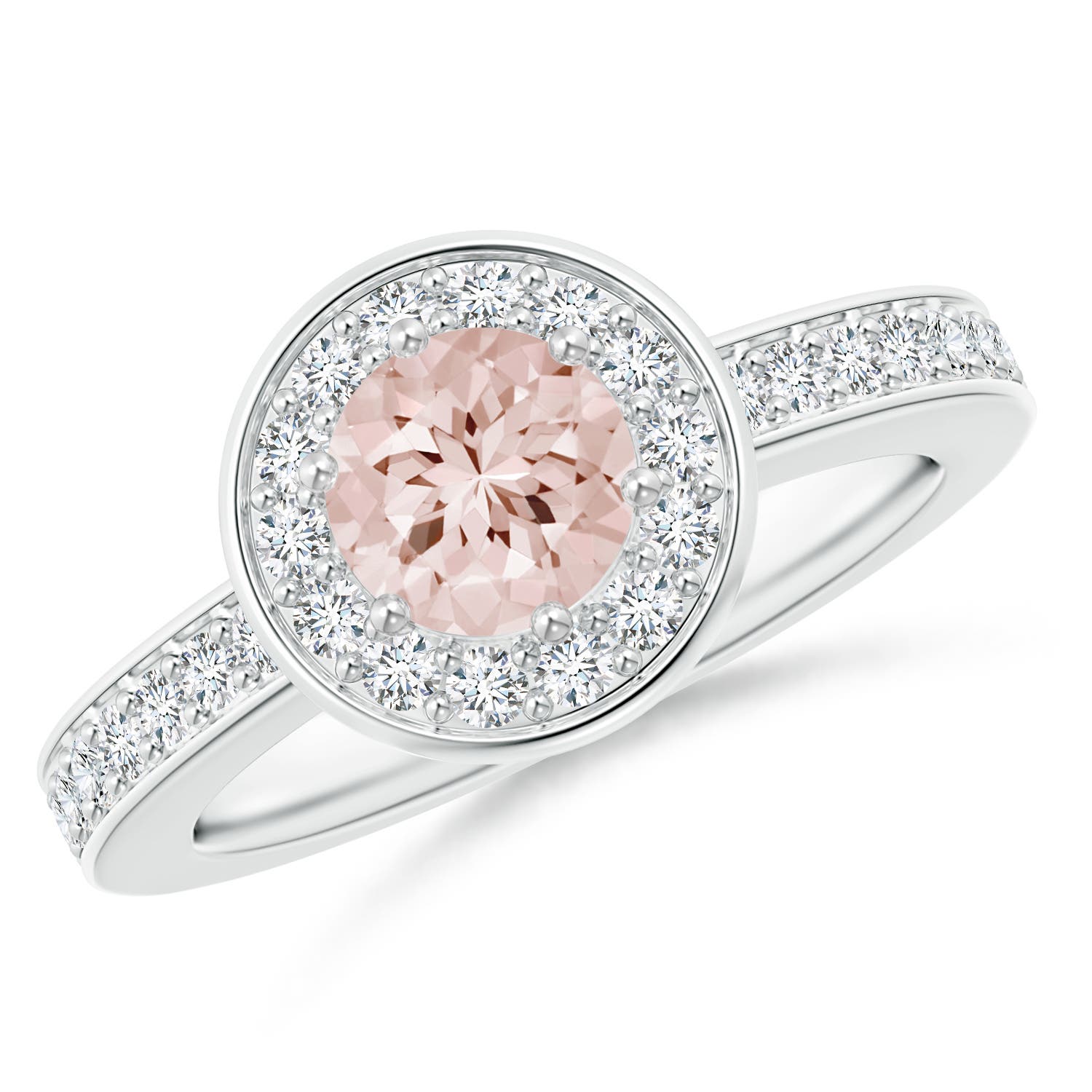 AA - Morganite / 1.06 CT / 14 KT White Gold