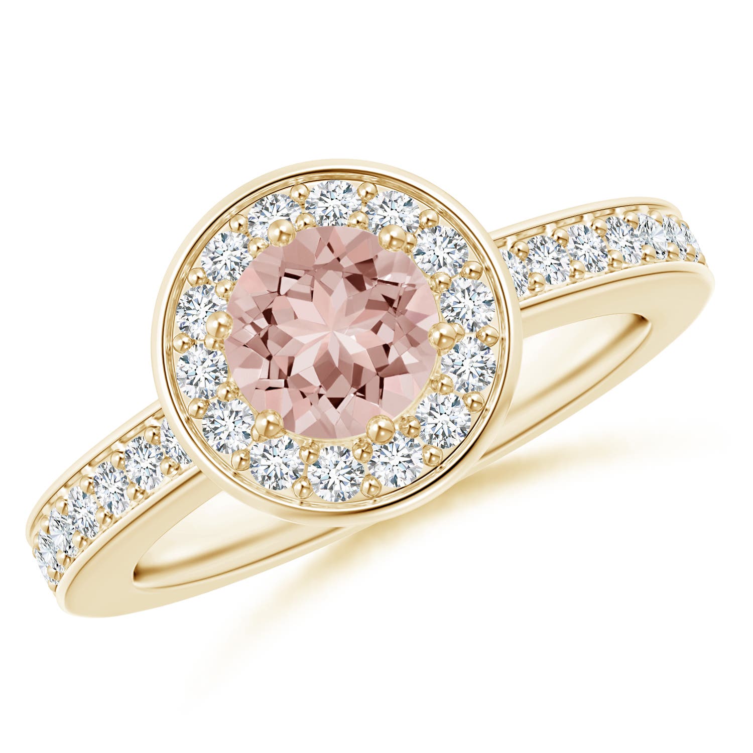 AAAA - Morganite / 1.06 CT / 14 KT Yellow Gold