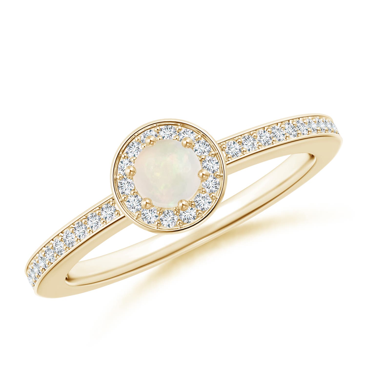 A - Opal / 0.32 CT / 14 KT Yellow Gold