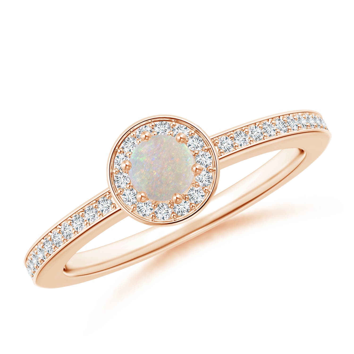 AA - Opal / 0.32 CT / 14 KT Rose Gold