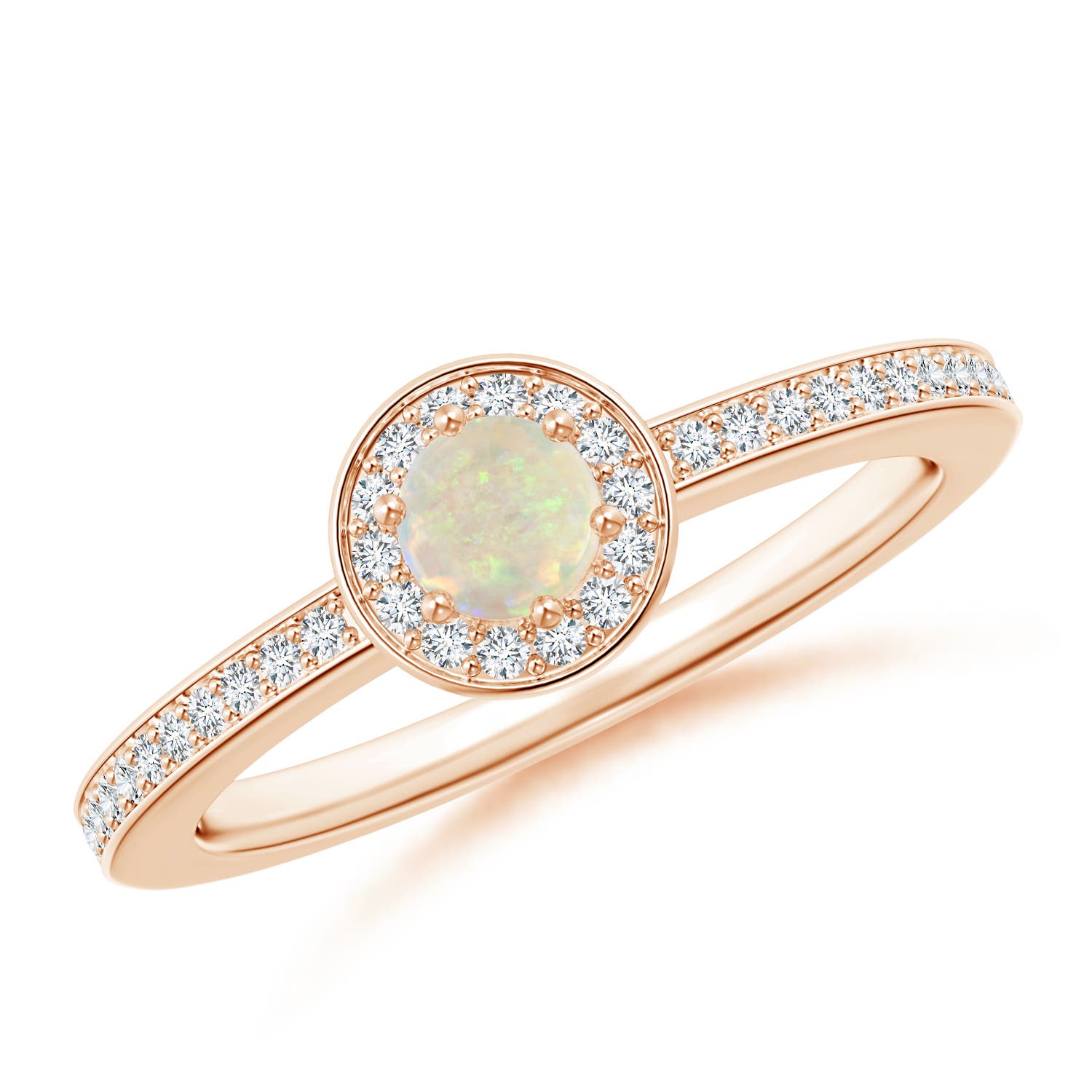 AAA - Opal / 0.32 CT / 14 KT Rose Gold