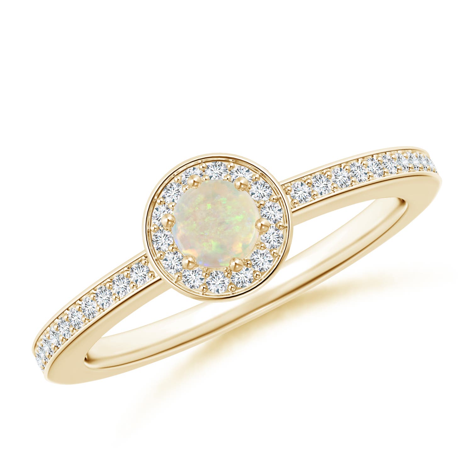 AAA - Opal / 0.32 CT / 14 KT Yellow Gold