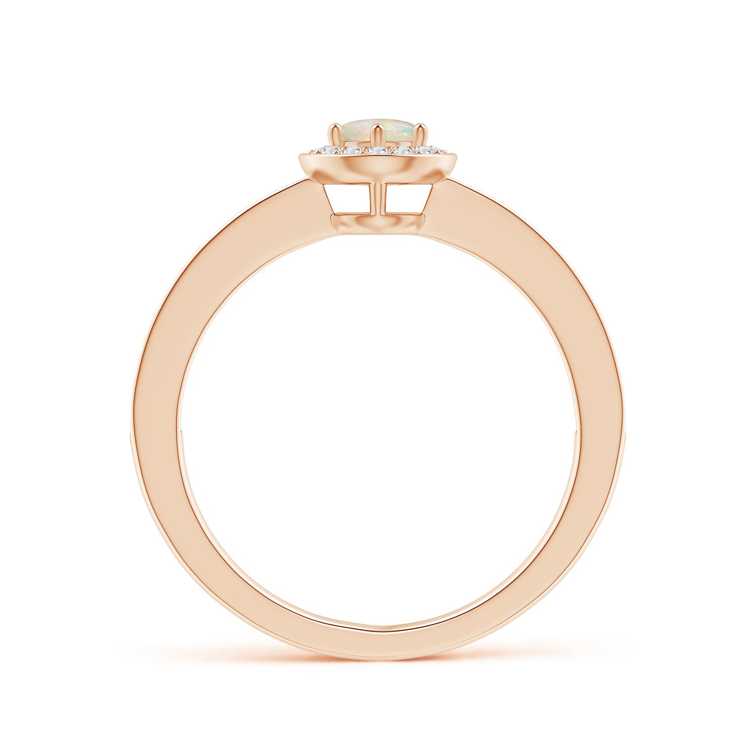 AAAA - Opal / 0.32 CT / 14 KT Rose Gold