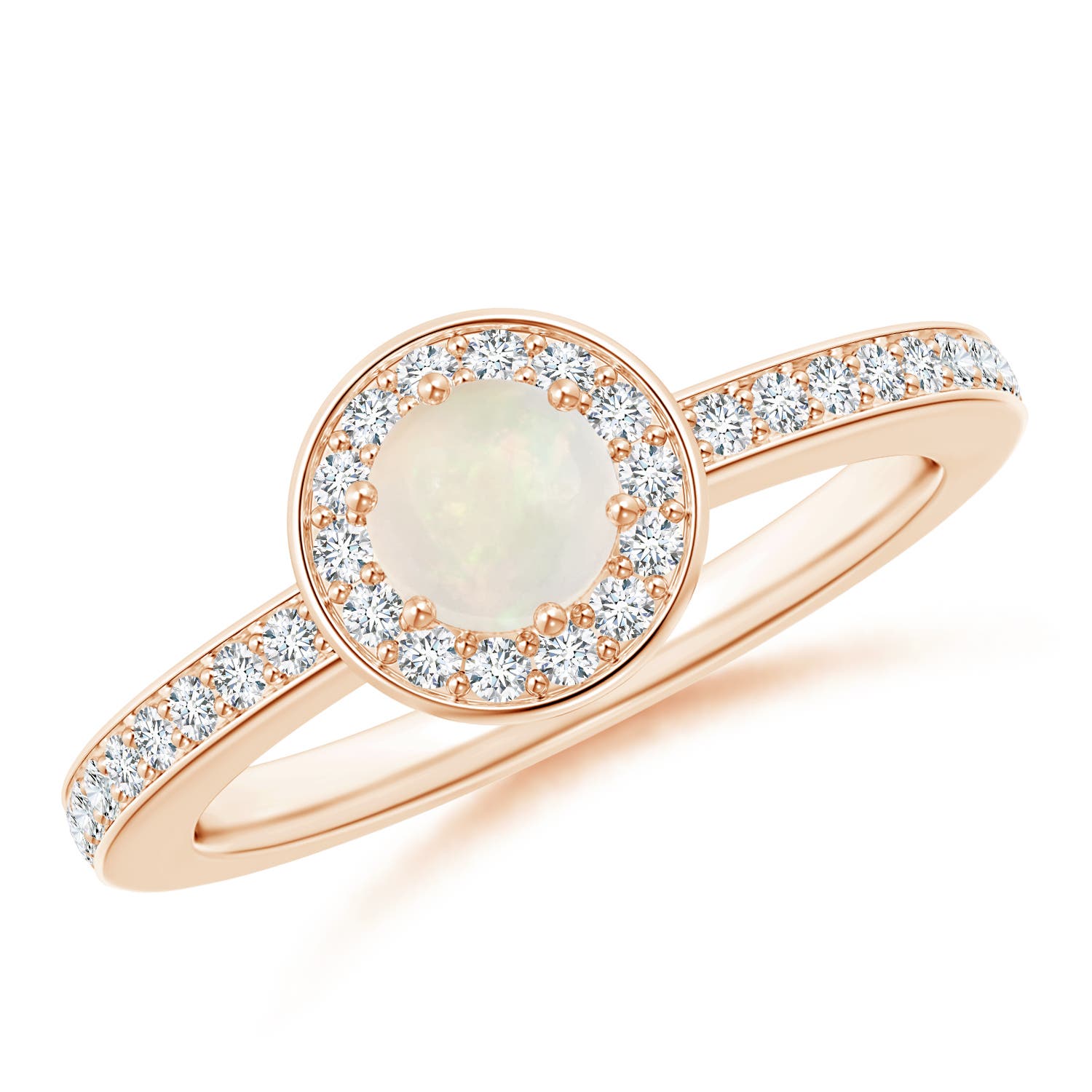 A - Opal / 0.55 CT / 14 KT Rose Gold