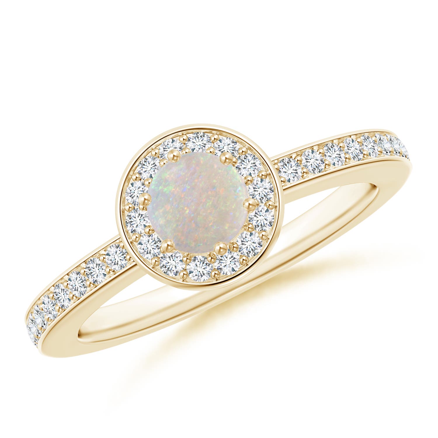 AA - Opal / 0.55 CT / 14 KT Yellow Gold