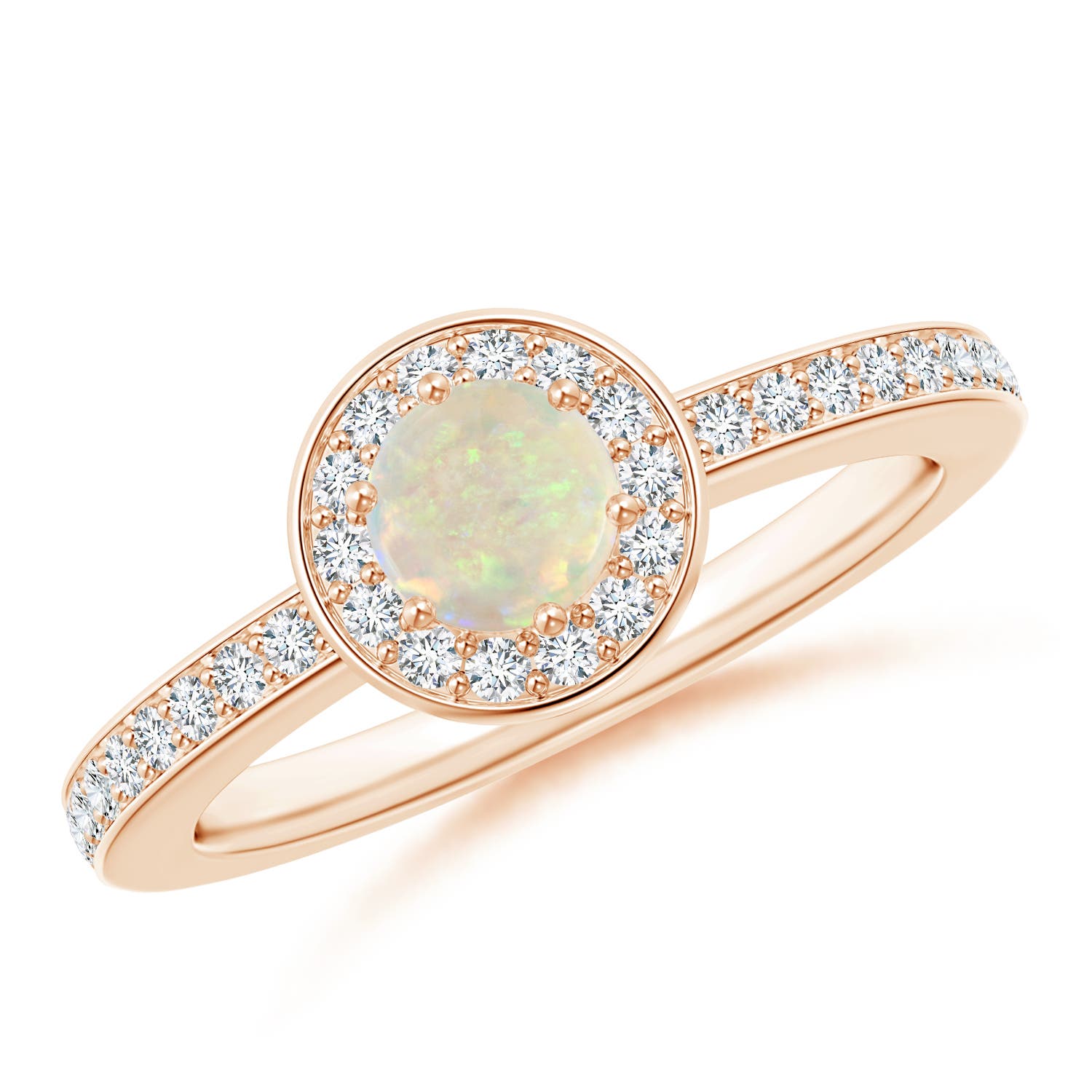 AAA - Opal / 0.55 CT / 14 KT Rose Gold