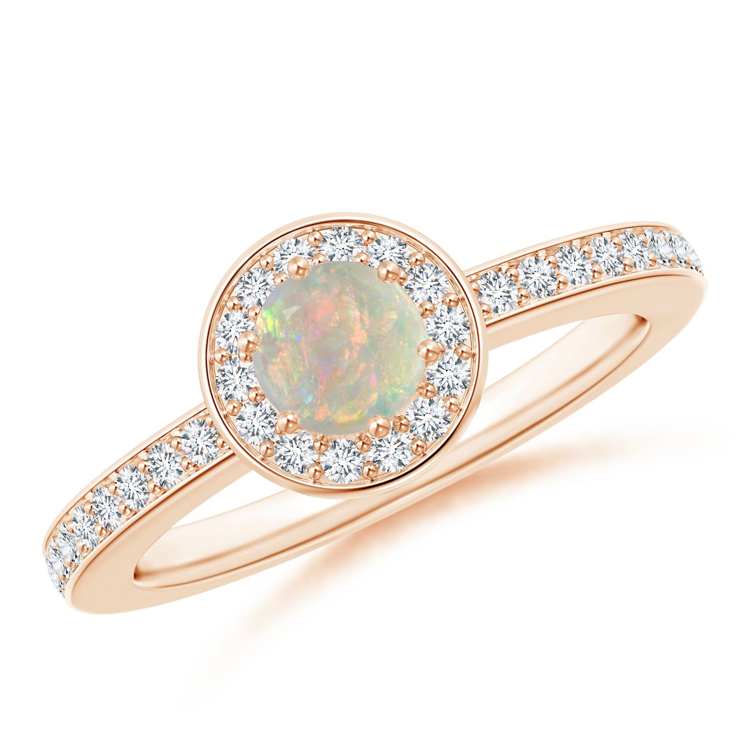 AAAA - Opal / 0.55 CT / 14 KT Rose Gold