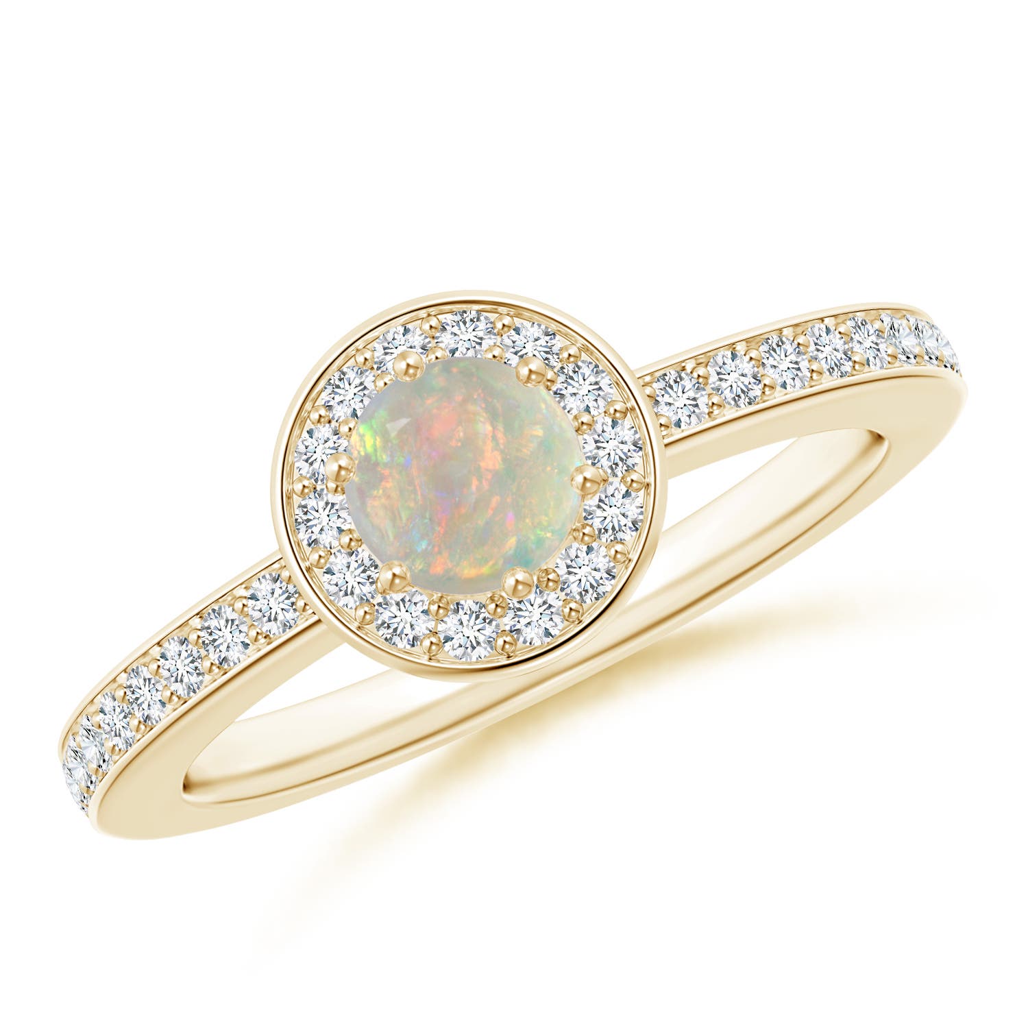 AAAA - Opal / 0.55 CT / 14 KT Yellow Gold