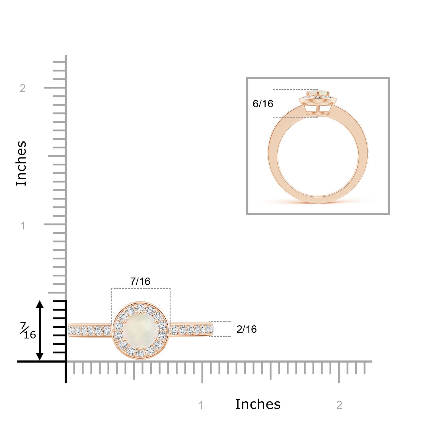 A - Opal / 0.86 CT / 14 KT Rose Gold