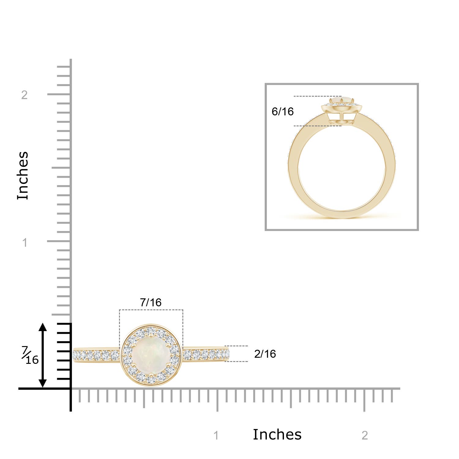 A - Opal / 0.86 CT / 14 KT Yellow Gold