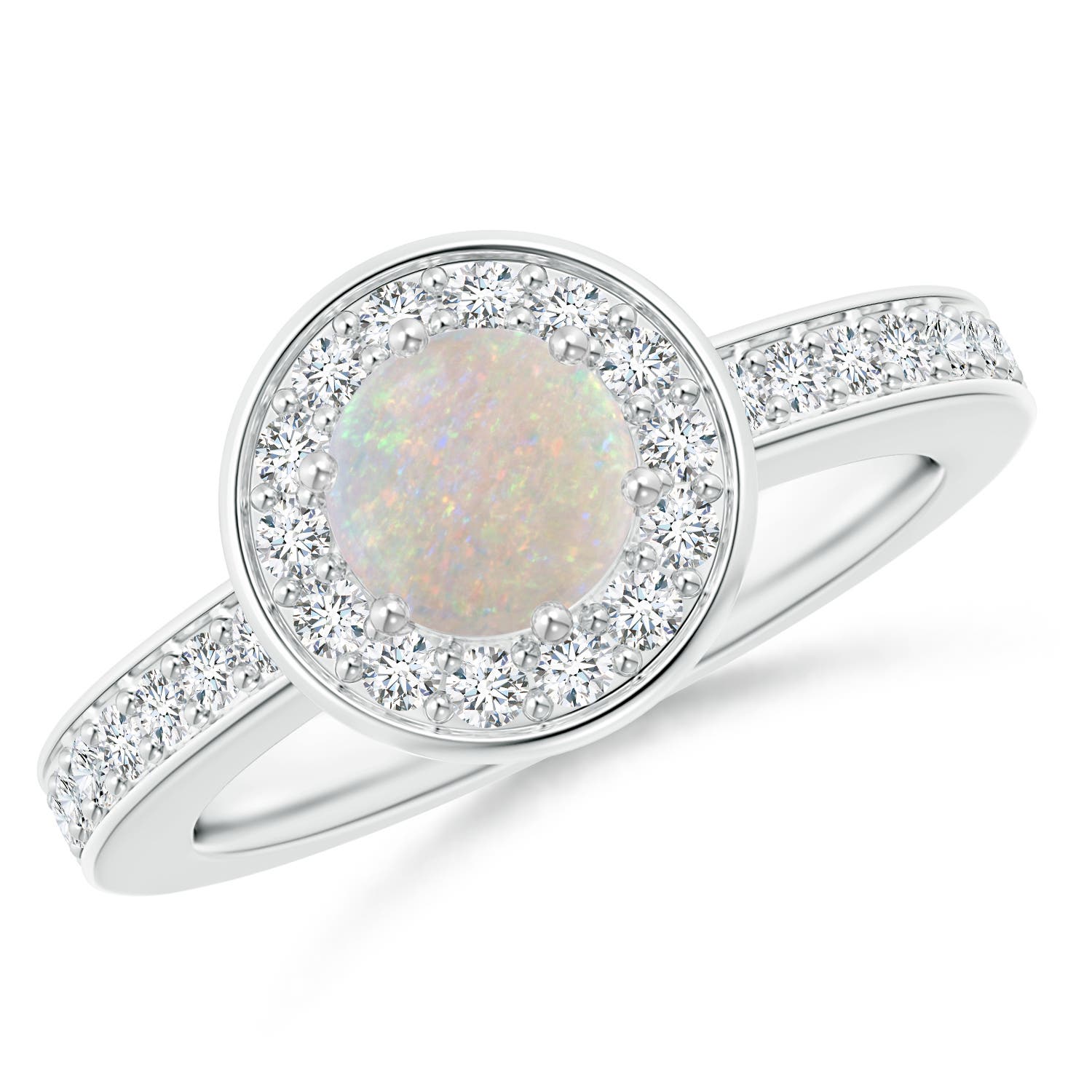 AA - Opal / 0.86 CT / 14 KT White Gold