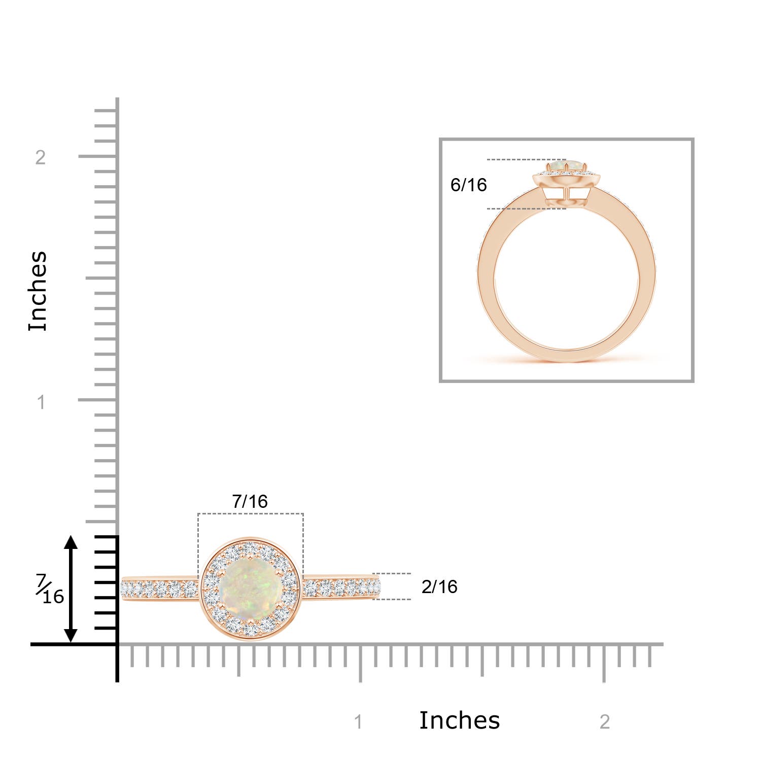 AAA - Opal / 0.86 CT / 14 KT Rose Gold