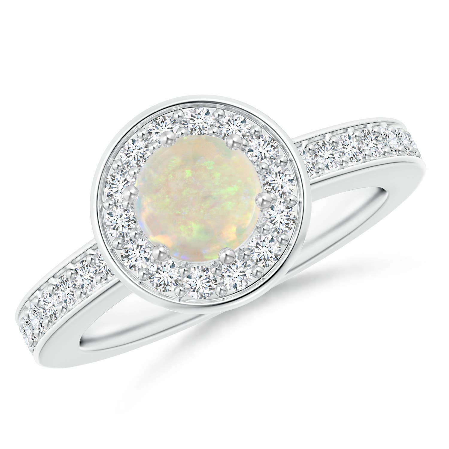 AAA - Opal / 0.86 CT / 14 KT White Gold