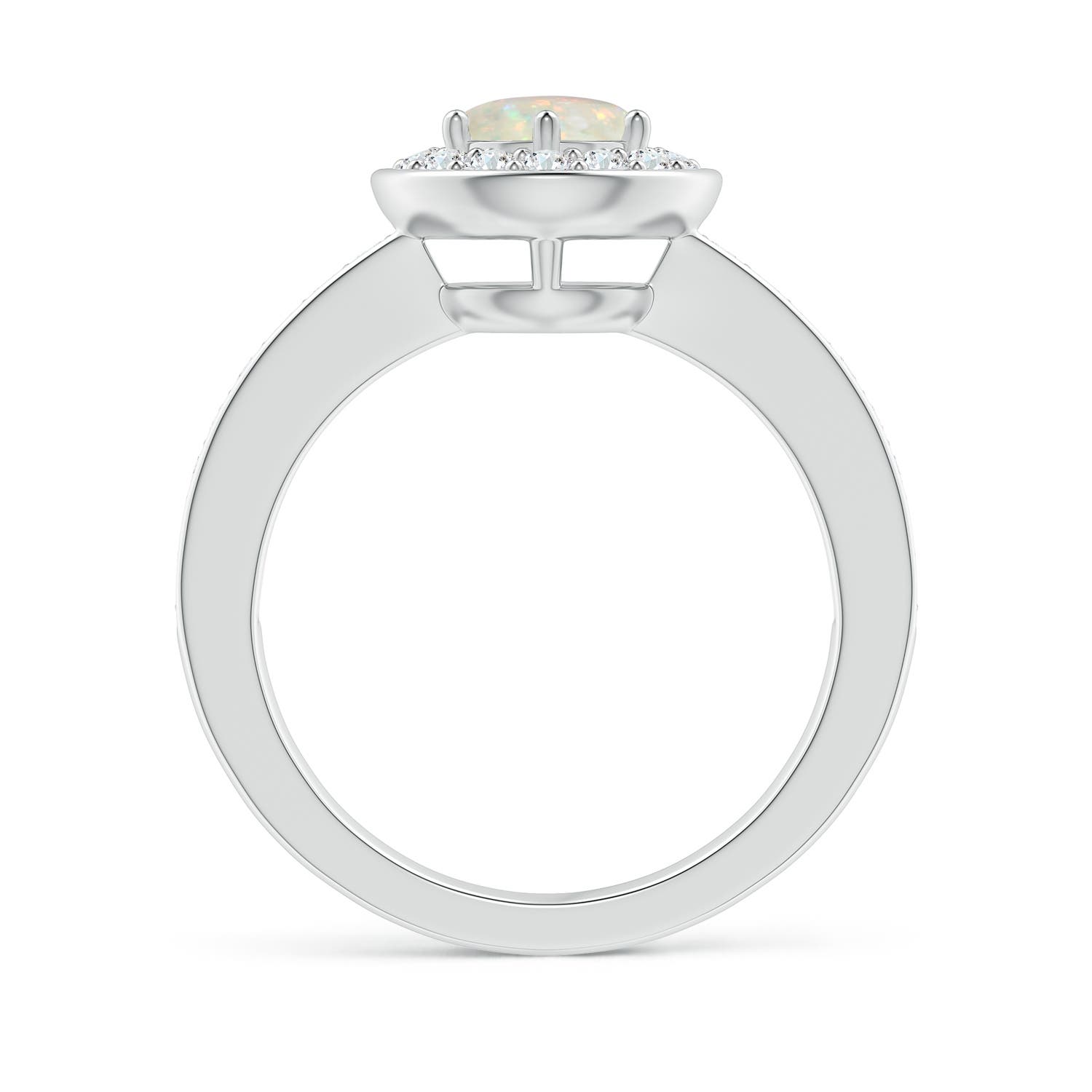 AAA - Opal / 0.86 CT / 14 KT White Gold