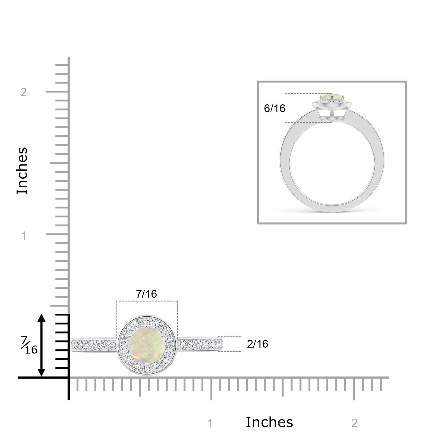 AAA - Opal / 0.86 CT / 14 KT White Gold