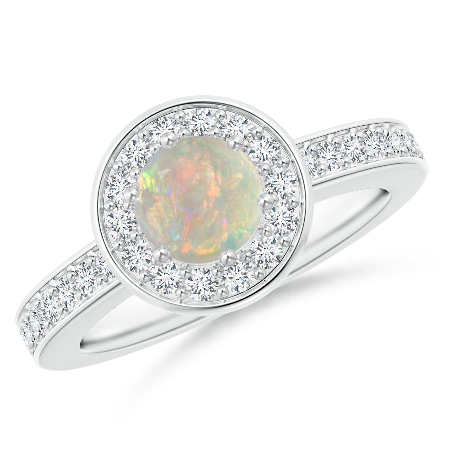 AAAA - Opal / 0.86 CT / 14 KT White Gold