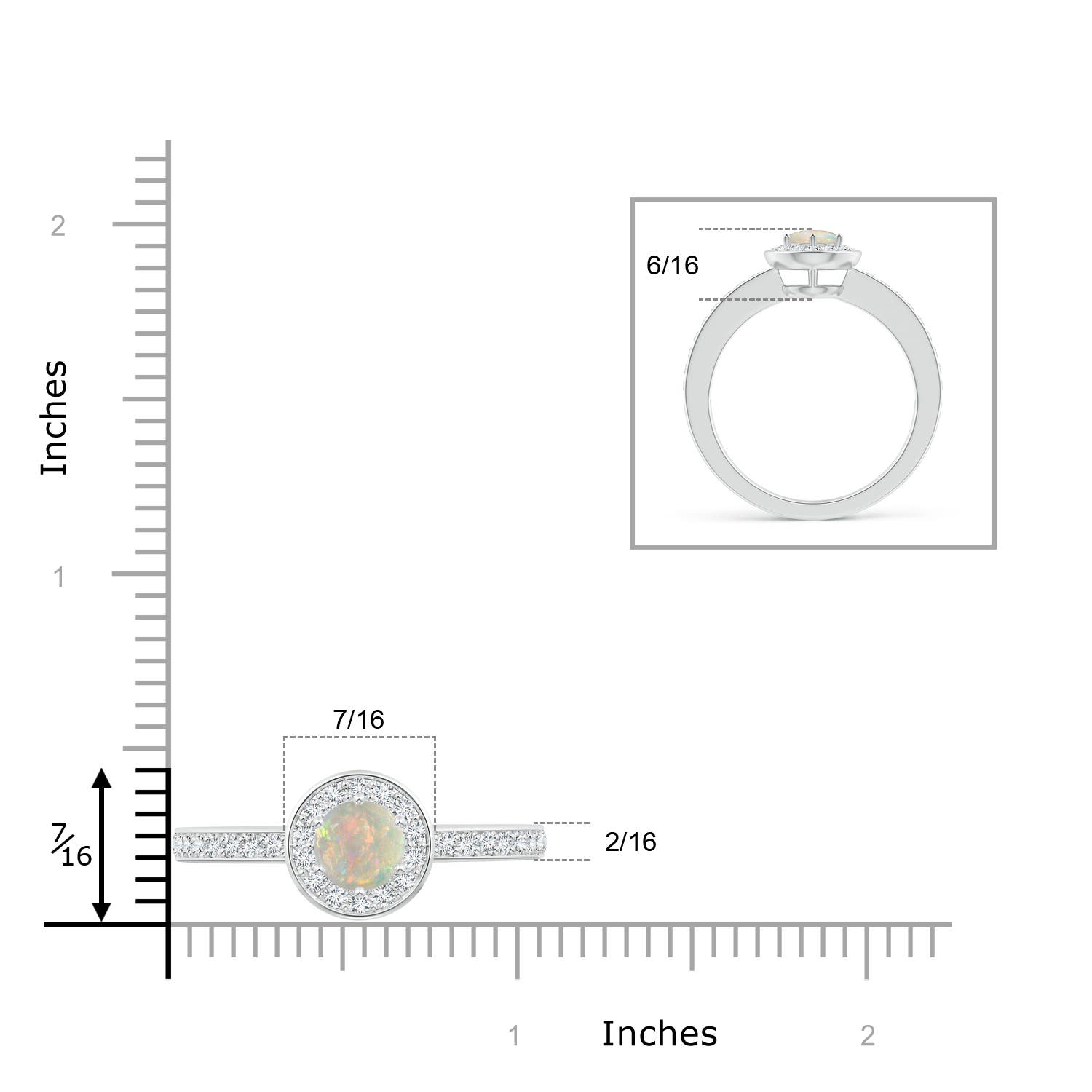 AAAA - Opal / 0.86 CT / 14 KT White Gold