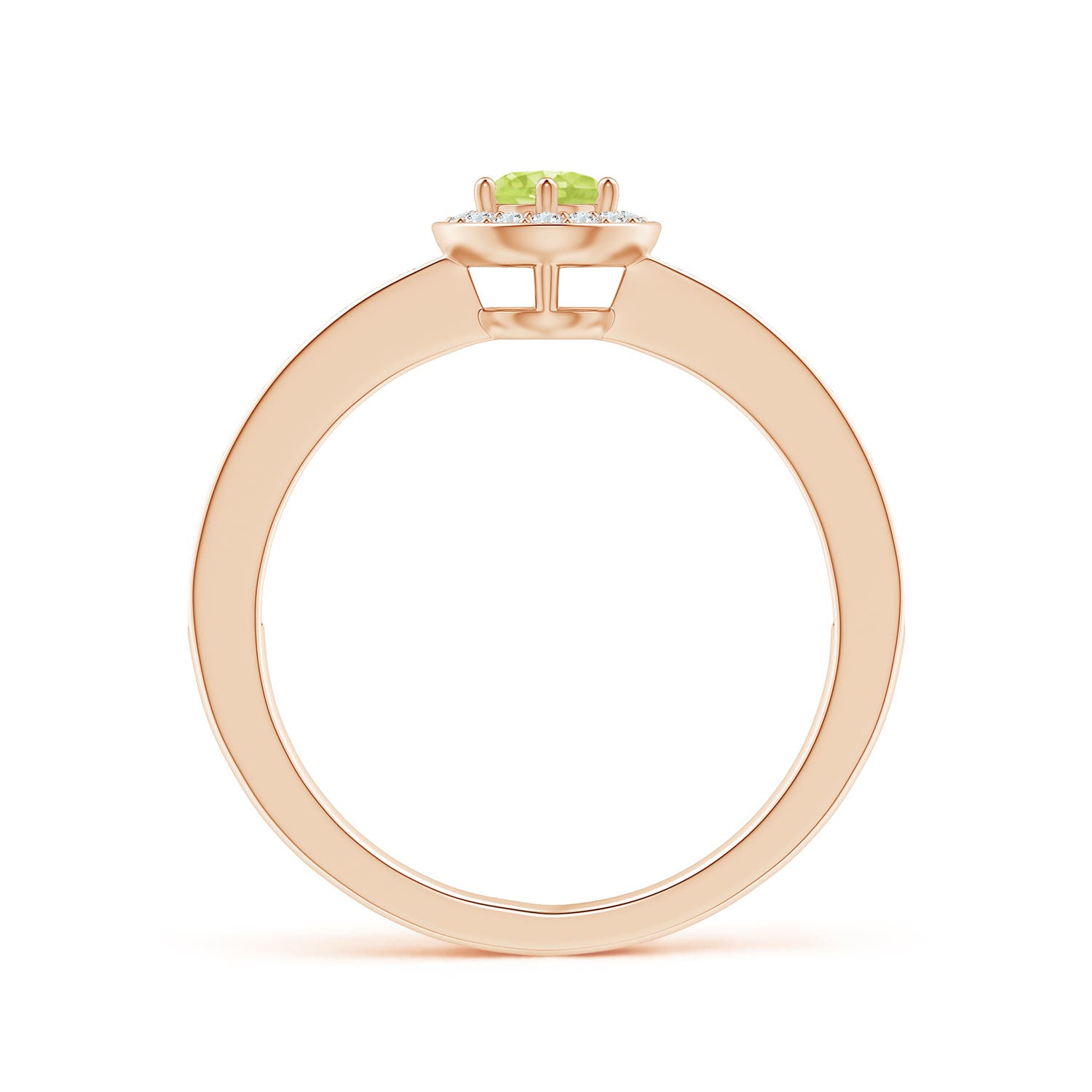 A - Peridot / 0.46 CT / 14 KT Rose Gold