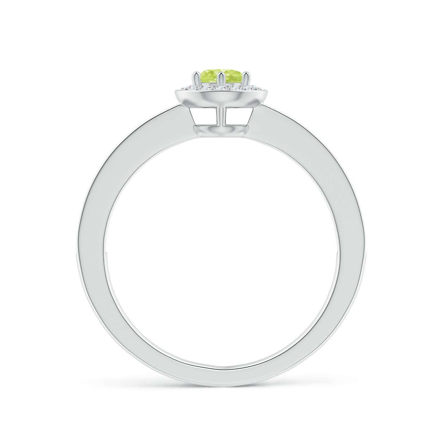 A - Peridot / 0.46 CT / 14 KT White Gold