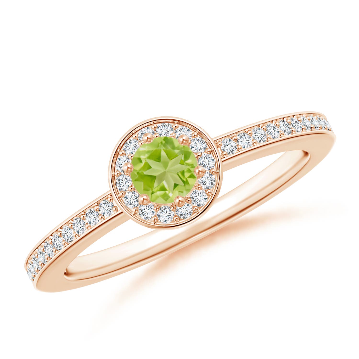 AA - Peridot / 0.46 CT / 14 KT Rose Gold