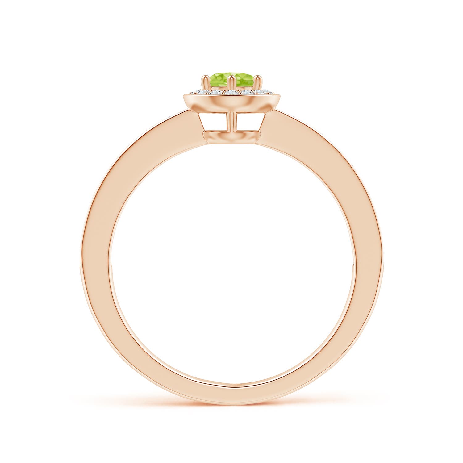 AA - Peridot / 0.46 CT / 14 KT Rose Gold