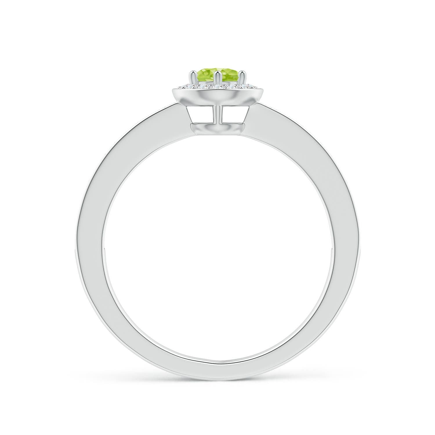 AA - Peridot / 0.46 CT / 14 KT White Gold