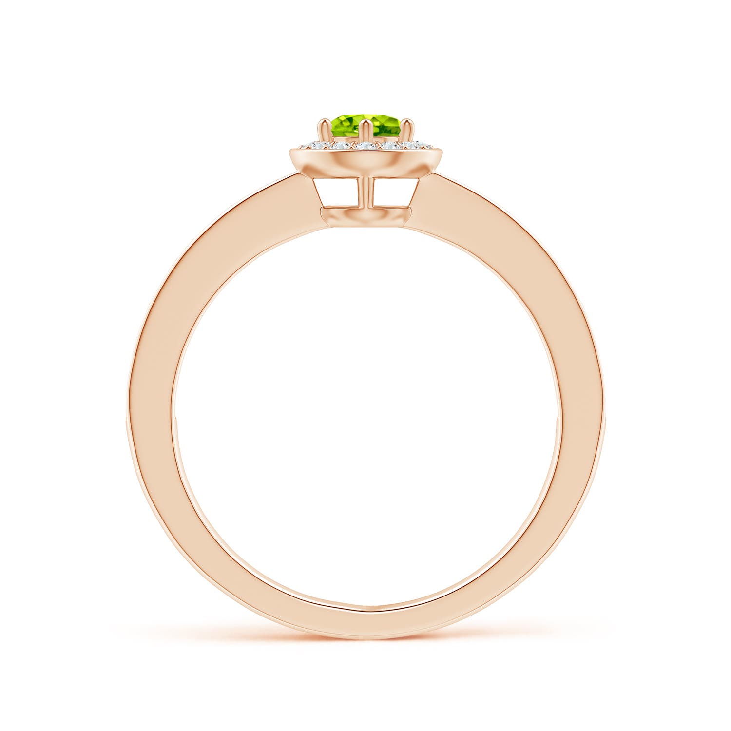 AAA - Peridot / 0.46 CT / 14 KT Rose Gold