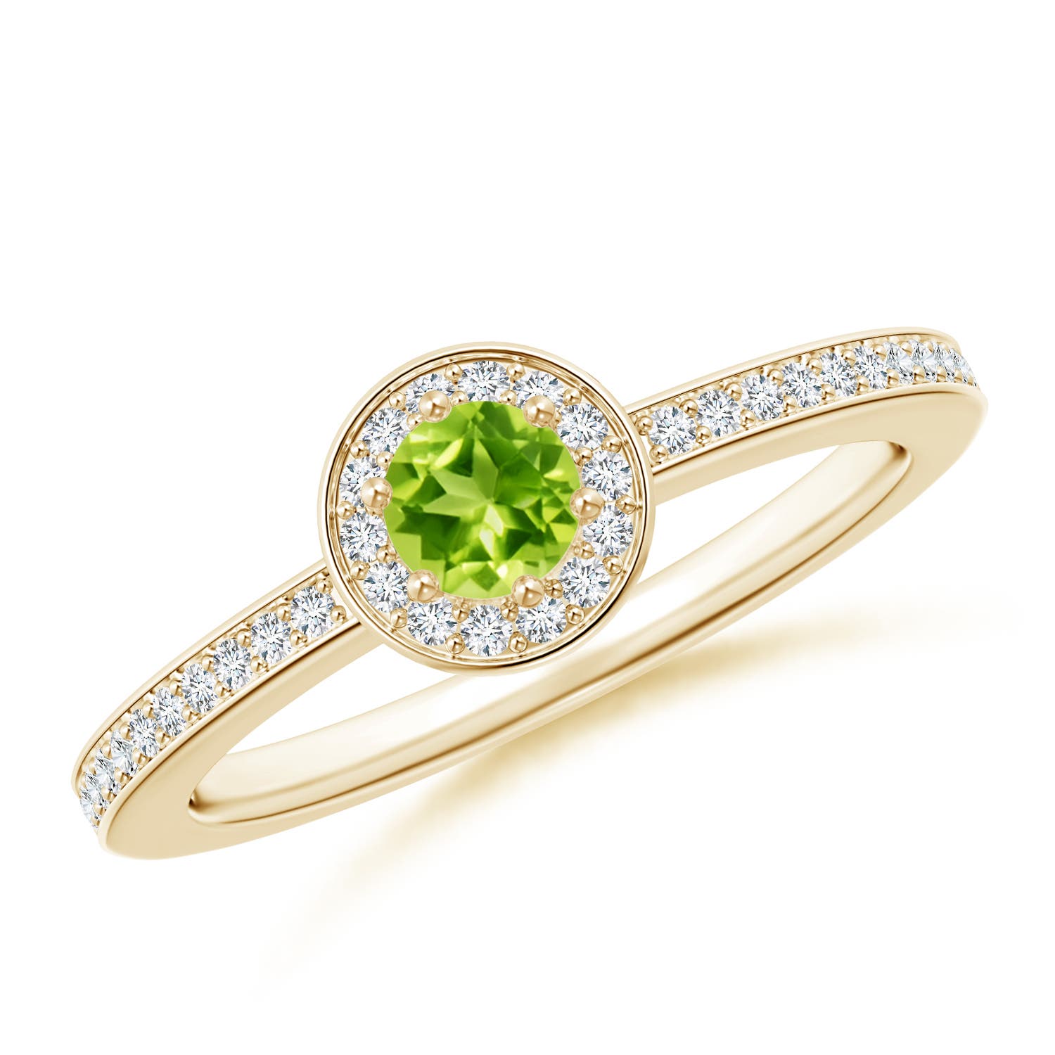 AAA - Peridot / 0.46 CT / 14 KT Yellow Gold