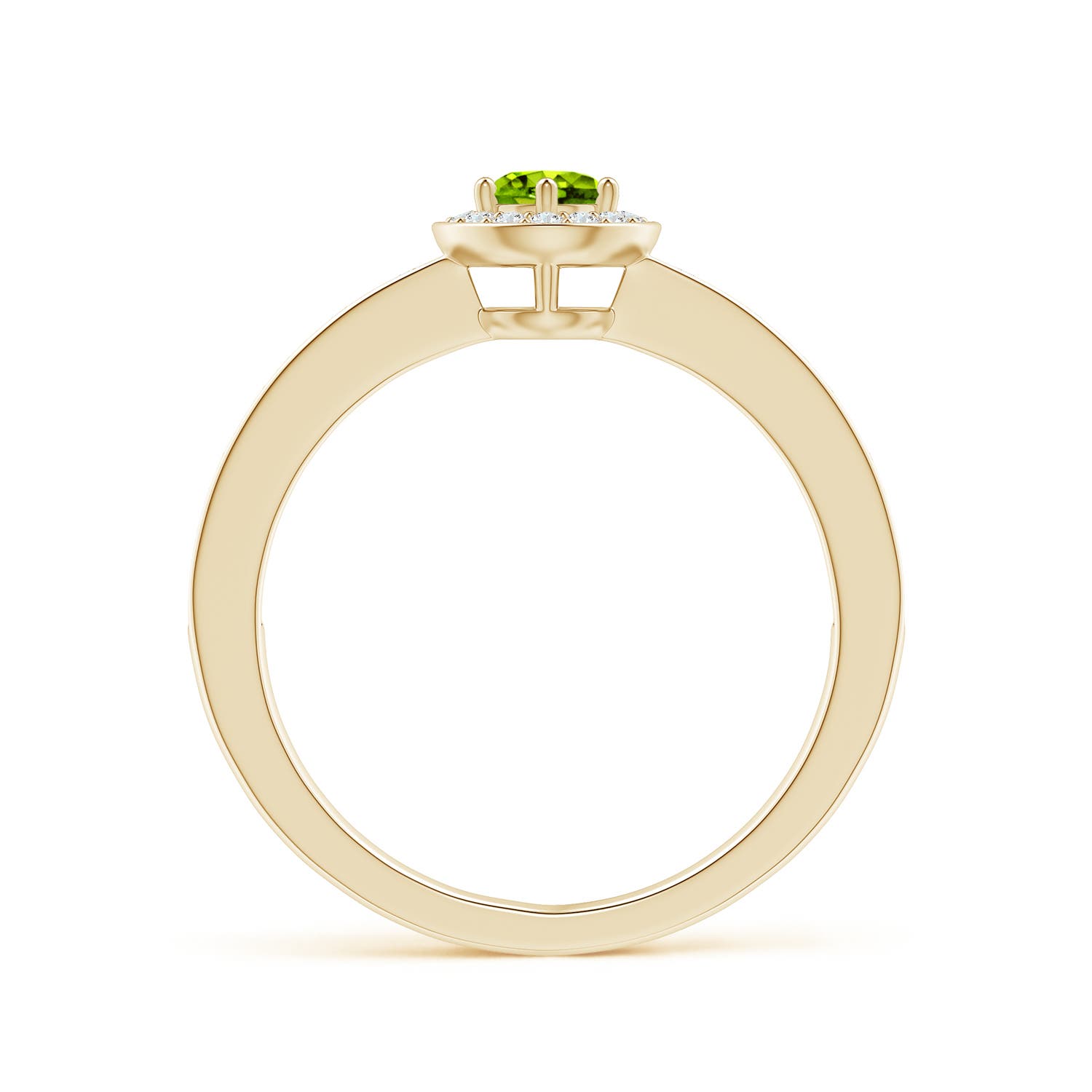 AAAA - Peridot / 0.46 CT / 14 KT Yellow Gold